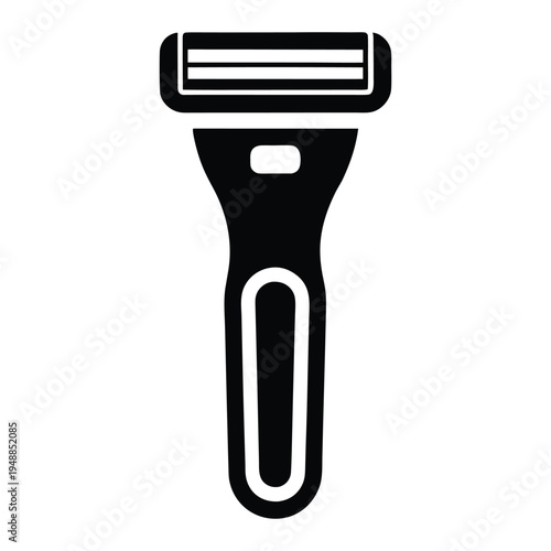 Electric Razor Monoline Silhouette Vector Icon
