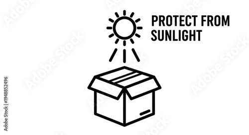 Protect From Sunlight Icon Symbol For Shipping And Handling.