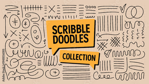 Scribble Doodles Collection Hand-Drawn Elements for Creative Projects