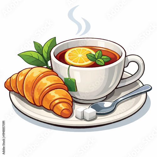 background, fresh, green, drink, beverage, tea, leaf, organic, closeup, summer, isolated, cup, plant, herb, herbal, morning, illustration, vector, realistic, foliage, nature, tree, natural, spring, 