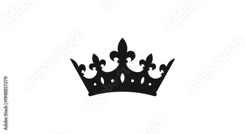Elegant black crown design with ornate details a striking silhouette
