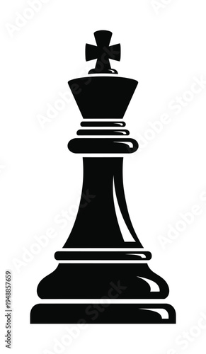 Vector of a chess king piece isolated