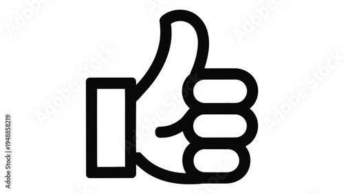 Fotografía thumbs up hand gesture icon vector illustration isolated approval success recomm