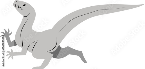 Gray Dinosaur Illustration