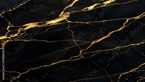 Black marble texture with gold veins pattern background design