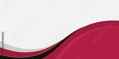 A sophisticated wide-format background using smooth geometric waves to create a polished, formal aesthetic for web and print.