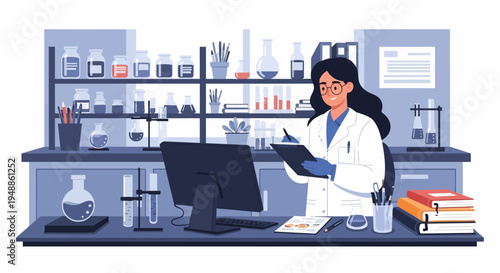 Female Scientist in Lab.