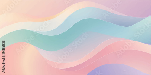 Abstract colorful background featuring a wavy vector pattern with vibrant rainbow curves and light textures for a modern banner design template