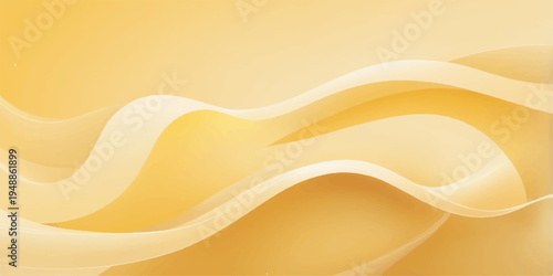 Abstract yellow and orange vector background featuring an artistic wavy pattern with light curves and a summer design texture for a modern wallpaper backdrop illustration
