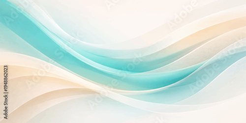 Bright abstract blue wave background featuring a smooth motion design with wavy fractal lines and bright light curves for a modern vector texture backdrop