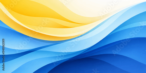 Abstract colorful background featuring blue and orange digital waves with artistic light lines in a vector motion design style for a professional business wallpaper backdrop