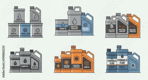 Motor Oil Canisters - A Collection of Automotive Lubricants.