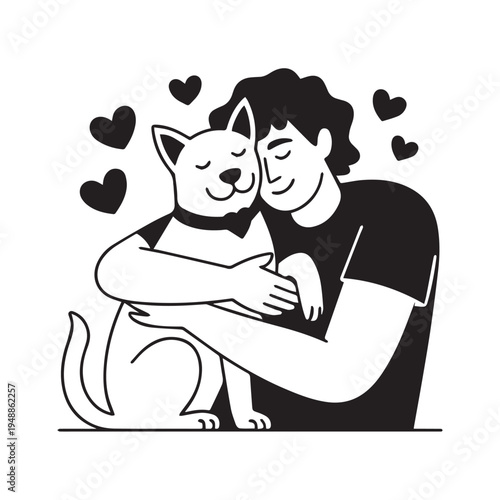 Heart shaped plant growing from larger heart base with leaves and smaller heart on top symbolizing growth of love and development of relationship