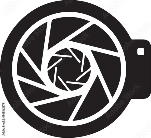 Camera shutter icon vector