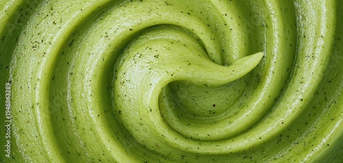 The Avocado Cream Swirl Closeup Showing Smooth Green Texture for Food Background