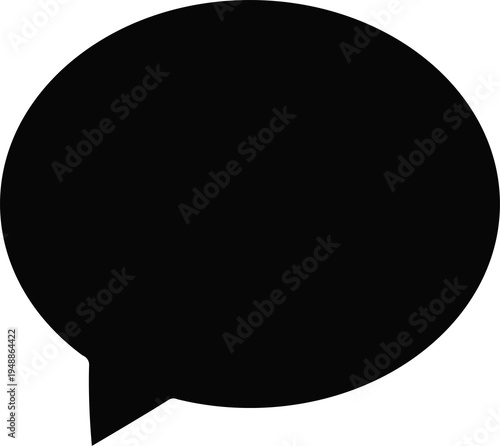 Solid Speech Bubble Icons for Chat, Messaging and Communication