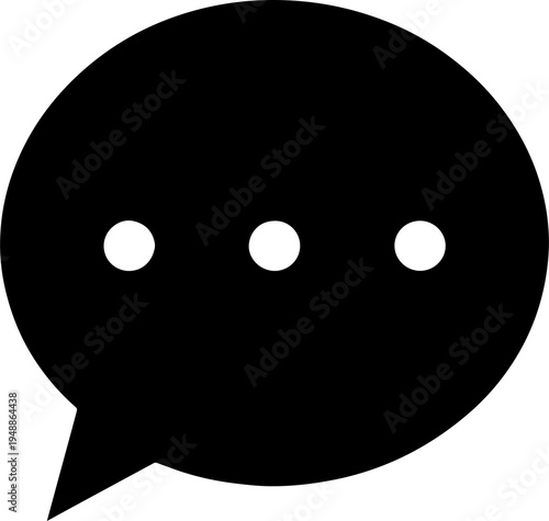 Solid Speech Bubble Icons for Chat, Messaging and Communication