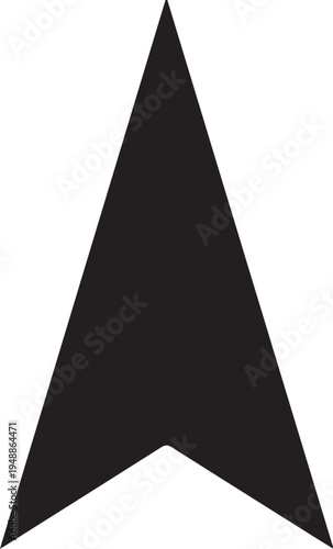 Black arrowhead vector icon