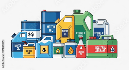 Assortment of Oil Containers - Motor Oil, Miracle Oil, and More.