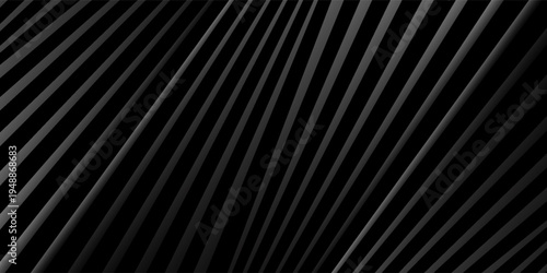 Diagonal striped illustration. Repeated white lines on black background. Surface pattern design with linear ornament. Disco lights motif. Stripes wallpaper. Digital paper for web designing.eps,10