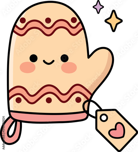 Oven Mitt Kitchen Glove Vector Icon