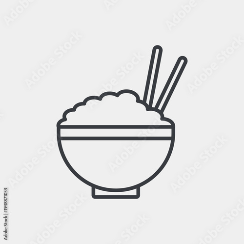 Rise Bowl icon set in flat and strokes. Suitable for graphic projects. EPS10