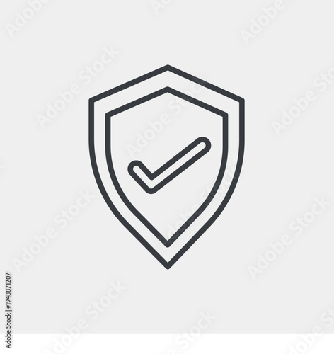 Safe icon set in flat and strokes. Suitable for graphic projects. EPS10