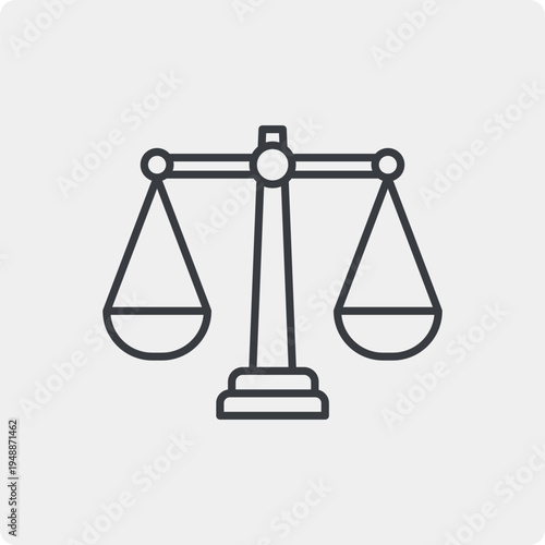 Scales icon set in flat and strokes. Suitable for graphic projects. EPS10