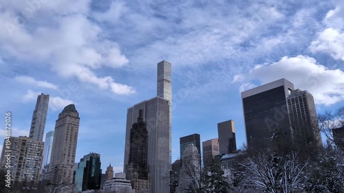 Dynamic cinematic aerial and street level urban footage showcasing iconic New York City skyscrapers, architecture, skyline views, and atmosphere, travel USA
