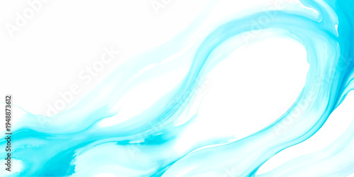 Vector Aqua abstract fluid design, dreamy azure ink flow, with watercolor paint swirls create serene and dynamic effect with gradient and smooth blend 