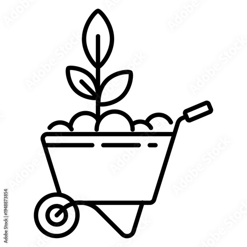 Garden boots icon logo for gardening outdoor farming work footwear agriculture design