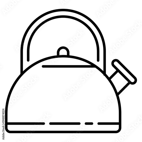 Coffee kettle icon logo for barista brewing pour over cafe coffee shop equipment design