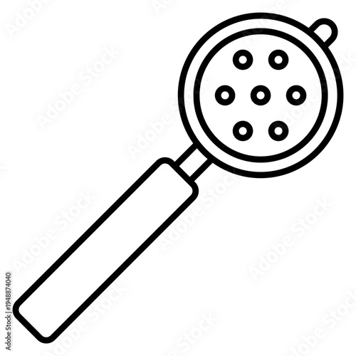 Portafilter icon logo for barista espresso brewing cafe coffee machine accessory design