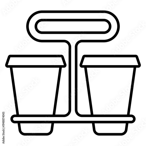 Takeaway coffee cup icon logo for cafe beverage drink to go coffee shop branding design