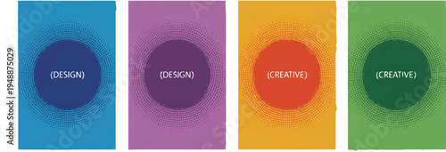 Design and Creativity Concept with Colorful Circles and Text