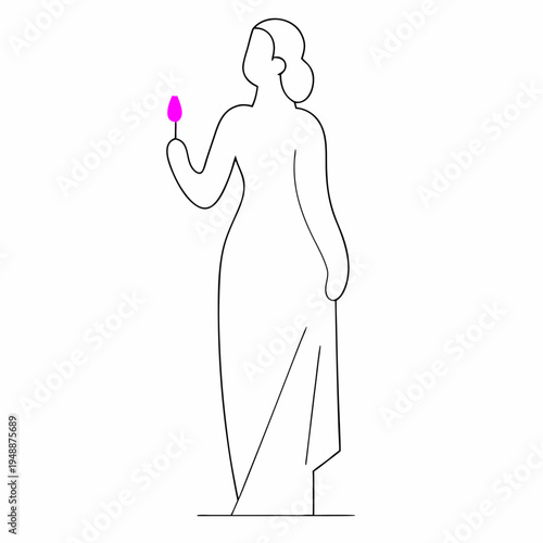 silhouette of a woman hair flower