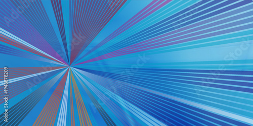 Abstract Blue Radial Lines Background Conveying Motion, Speed, And Futuristic Energy For Design