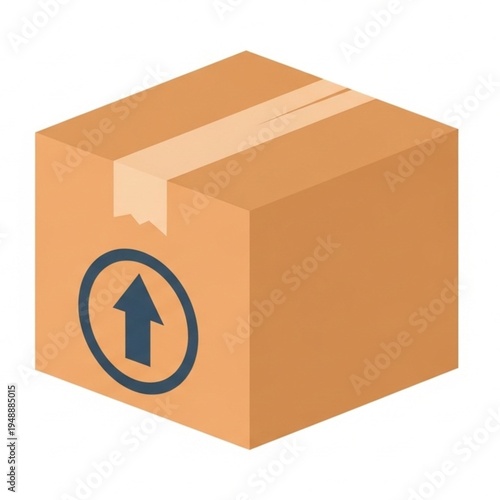 Delivery package box flat vector icon shipping service symbol