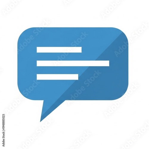 Chat message bubble flat vector icon communication symbol
