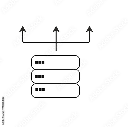 Data Exchange and Distribution Server Vector Line Art Icon DATA EXCHANGE.ai