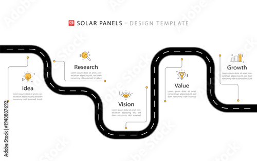Timeline Creator infographic template. 5 Step timeline journey, calendar Flat simple infographics design template. presentation graph. Business concept with 5 options, gantt vector illustration.