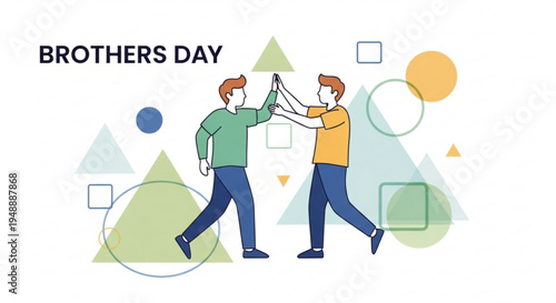 Brothers day celebration with two men giving high five