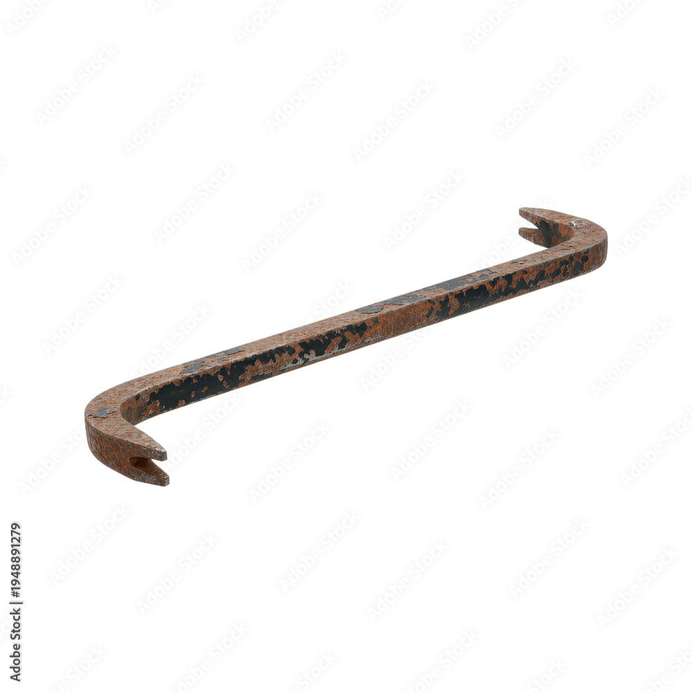 Obraz premium Old Rusted Crowbar Tool for Prying