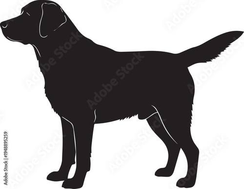 Black dog silhouette vector