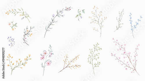 abstract floral background with flowers