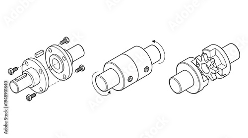 Mechanical Coupling Assembly Diagrams