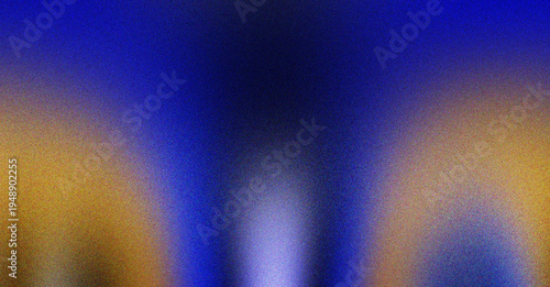 Abstract blue and golden gradient blur background with soft glowing light texture