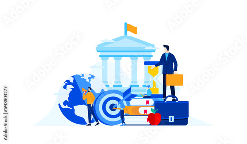 Global Business and Education Strategy with Professionals, Academic Growth, and Institutional Building