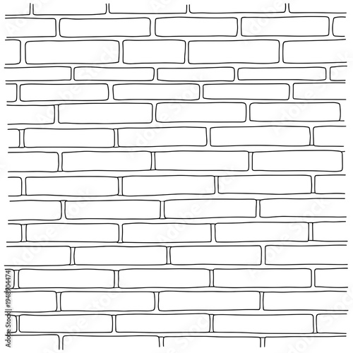 Clean White Brick Pattern with Gray Grout