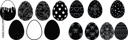 Easter Eggs Coloring Book with Diverse Decorative Patterns